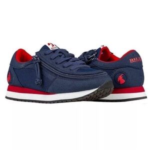Billy New in box Kids Navy and Red Sneakers Sz5